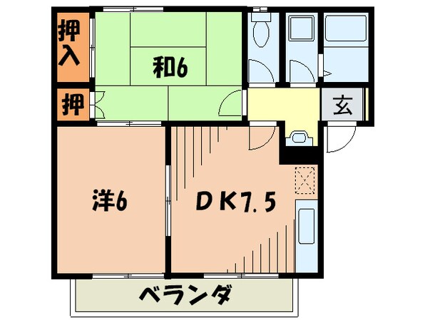 能登ハイツⅢの物件間取画像